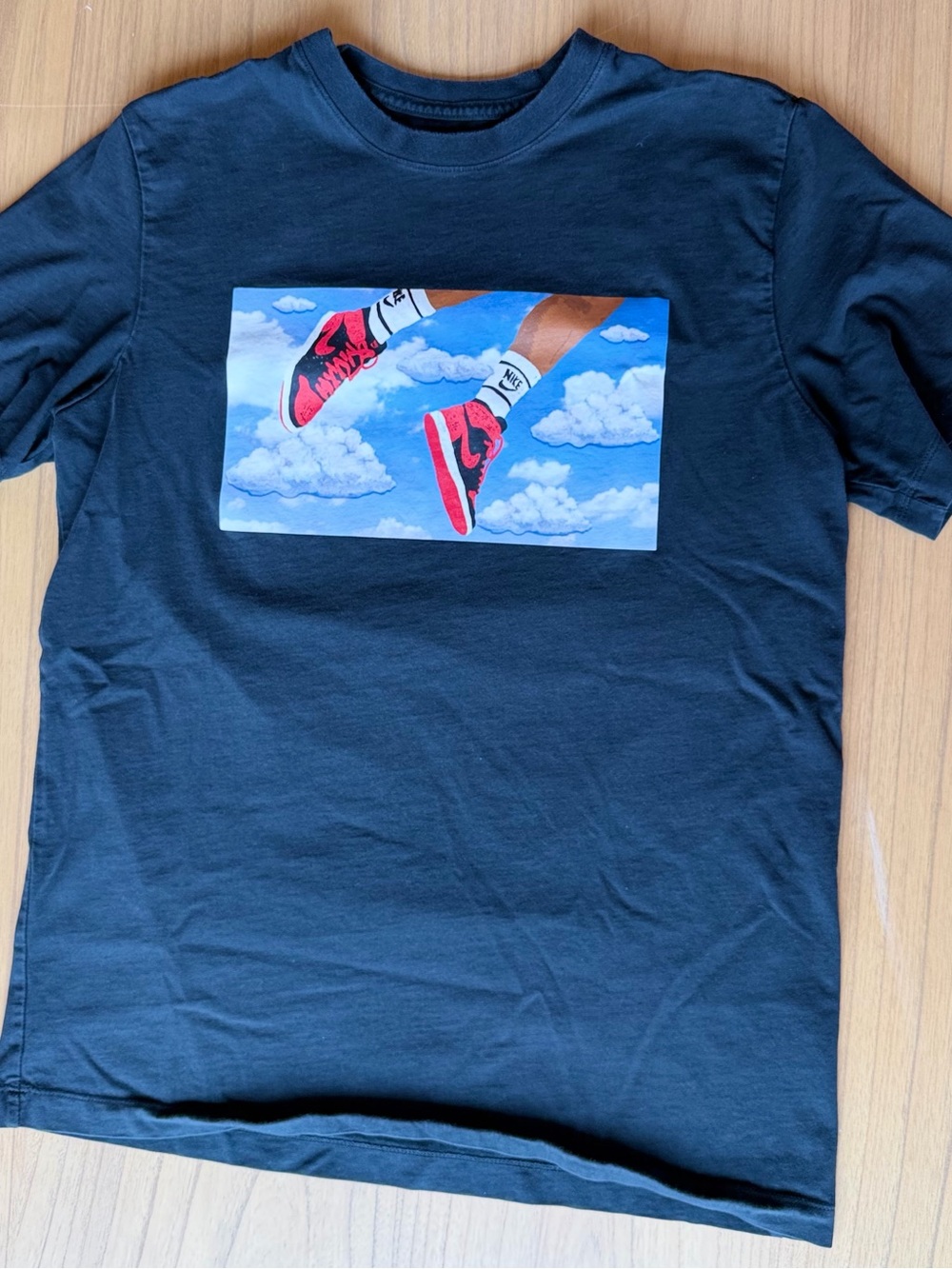 Jordan Black T-Shirt Size M Flight Essentials Clouds Jumpman Nike Air 23
